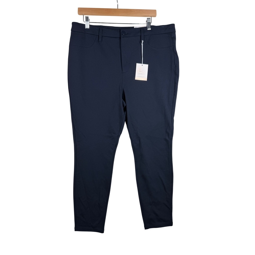 New Lauren Conrad Womens High-Rise Ponte Super Skinny Leg Pants Size XXL Blue